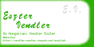 eszter vendler business card